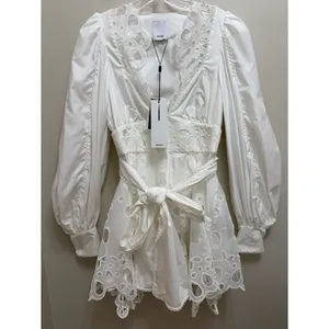 Acler Vicount Dress Embroidered Eyelet Dress Ivory White Size 6 NWT NEW thumbnail 4