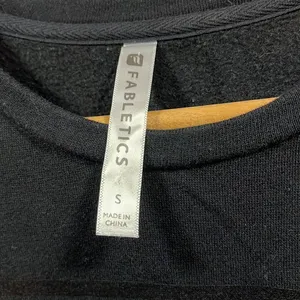 Fabletics black logo crewneck sweatshirt thumbnail 3