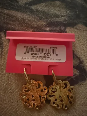 $40 NWT Betsey Johnson octopus sparkle glitter pearl whimsy earrings thumbnail 3