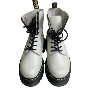 Dr. Martens Audrick 8-Eye Boot cobblestone used 1X Leather Platform US 7 womens thumbnail 2