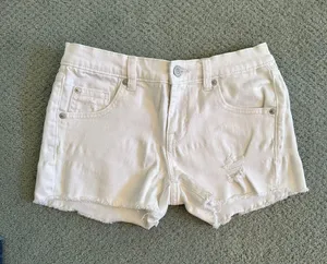 Mossimo White Denim Boyfriend Shorts thumbnail 1