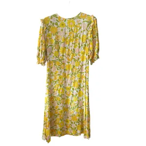 Faithfull The Brand Jean-Marie Yellow Floral Midi Dress Size 6/M thumbnail 2