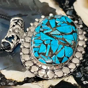 Spiny Turquoise in Copper Pendant 1 1/2”x 1 1/2” thumbnail 12
