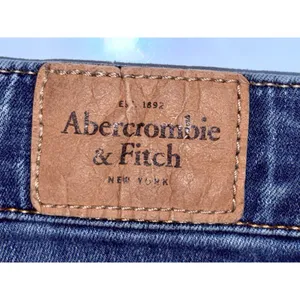Abercrombie & Fitch Blue Denim High Rise Skinny Straight Leg Jeans Women W28 L31 thumbnail 4