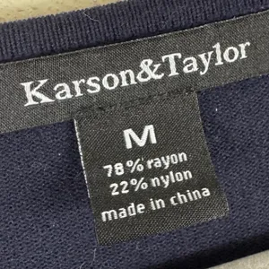 Karson & Taylor Navy Blue Toggle Front Cardigan Sweater Gold Old Money Medium thumbnail 4