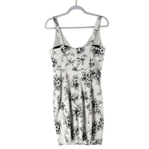David Meister‎ Satin Floral Print V-Neck Dress thumbnail 2