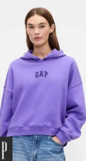 Gap cropped purple hoodie  thumbnail 1