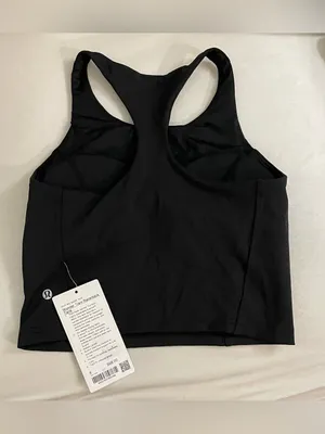 Lululemon Wunder Train Racerback NWT Black High-Neck Crop Tank Top Size 8 thumbnail 4