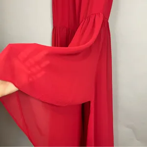 Revolve Dress Privacy‎ Please Red Lobster Asymmetrical Sz XS Ruffle Gown NO BELT thumbnail 11