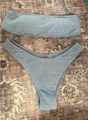 Shein Bathing Suit Baby Blue Set thumbnail 1
