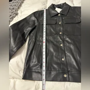 Jules Kae Audriana Faux Leather Trucker Jacket - NWT - Size L thumbnail 15