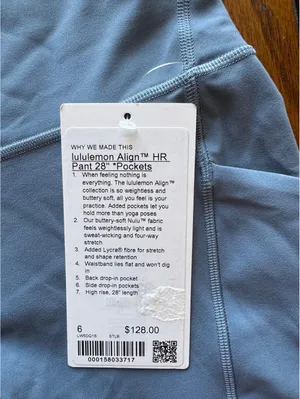 Lululemon Align With Pockets High Rise 28” Steel Blue Size 6 NWT thumbnail 5