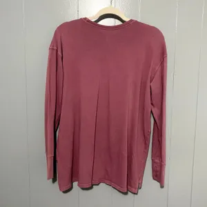 Aerie Offline Burgundy Up All Night Club Graphic Long Sleeve Crewneck T-Shirt S thumbnail 6