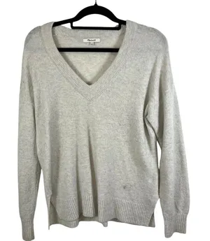 Madewell Merino Wool Alpaca‎ Blend Womens Biege Sweater Size Small Minimalist thumbnail 1