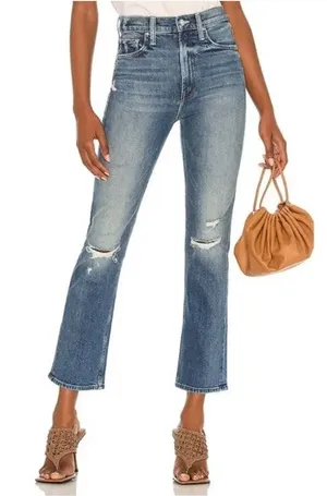 Mother High Waisted Rider Ankle Jeans Far Beyond The Sky Womens Size 27 thumbnail 1