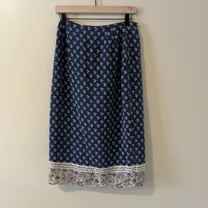 Women's Vintage 100 Silk 2 Piece Set Skirt Wrap Boho Harris Wallace 8 P Classic thumbnail 9