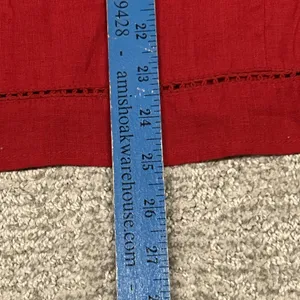 Sundance Blouse Womens XS Linen Embroidered Peasant Boho Top Red Oversized thumbnail 11