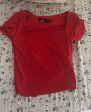 & Other Stories Red square neck top thumbnail 1