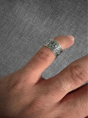 Vintage Silver Ornate Pattern Ring Size 5.5 thumbnail 2