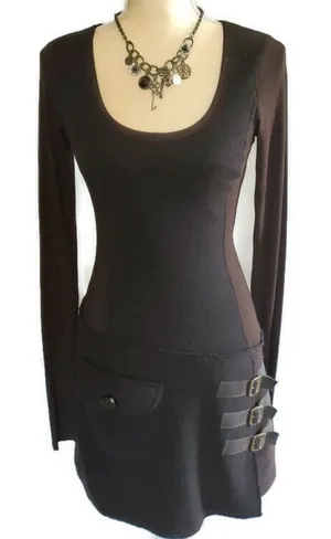 BAILEY 44 Buckle Detail Dress FOREST FAIRY ACADEMIA GRUNGE Size Small S thumbnail 1