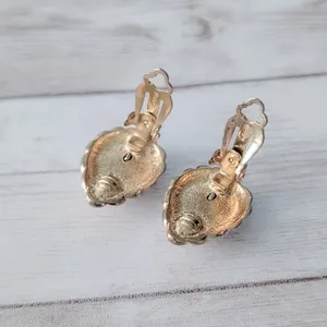 Vintage Clip On Earrings Silver Tone & Gold Tone Teardrop - Condition Issues thumbnail 6