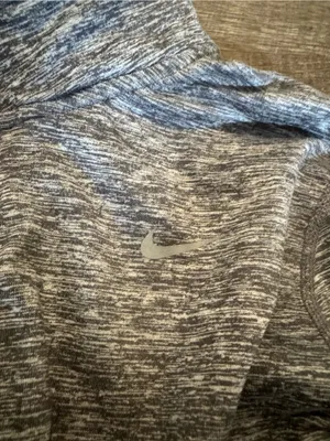 Nike Heathered Gray Dri-Fit 1/4 Zip Running Pullover thumbnail 3