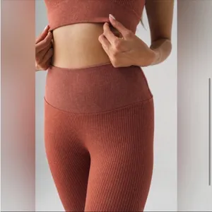 Balance Athletica Ribbed Leggings in Rust thumbnail 2