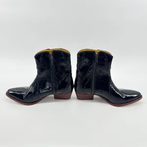 NEW IN‎ BOX Free People New Frontier Western Boot Black Patent Leather Size 40 thumbnail 8