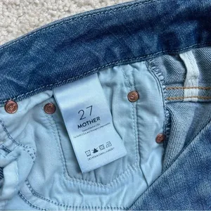 Mother High Waisted Looker Ankle Fray‎ One Smart Cookie Jeans thumbnail 4