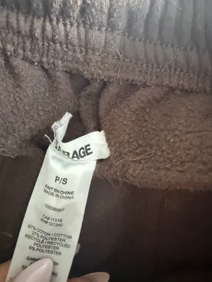brown garage wide leg cargo sweatpants thumbnail 3