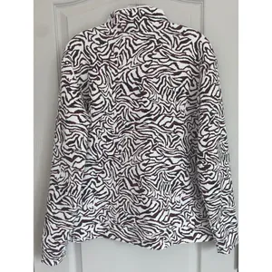 Kinesis Womens‎ Zebra Print Quarter Zip Pullover Mock Neck Active Top Burgundy L thumbnail 5