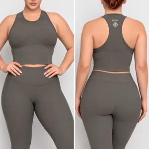 SKIMS Performance Racerback Tank Gunmetal thumbnail 2