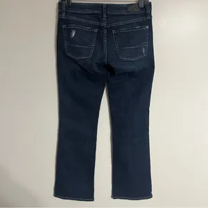 Women's Bull Head Laguna Bootcut Jeans‎ Distressed Dark Wash Size 5 Short thumbnail 12