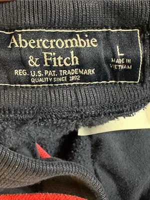 Y2K Abercrombie & Fitch Womens Sweatpants Large Navy Red Moose Logo Vintage thumbnail 7
