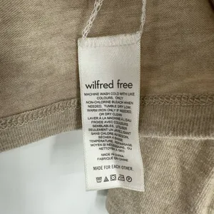 Wilfred Free size small long sleeve shirt‎ top oatmeal tan color crew neck thumbnail 4