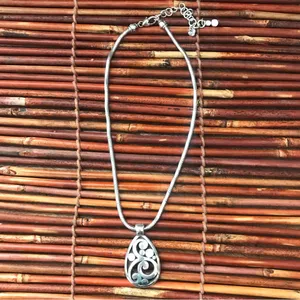 Brighton Teardrop Pendant Scroll Necklace thumbnail 7