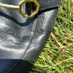 Black Louise et Cie Loafers With Gold Buckle thumbnail 3