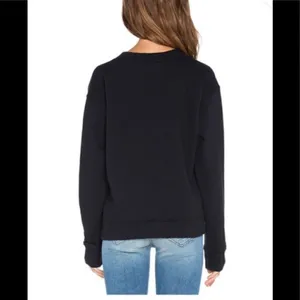 J.O.A. black lace up long sleeve sweatshirt. NWT thumbnail 4