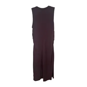 Spanx Sleek Jersey Crewneck Ruched Midi Dress Sleeveless Brown Sz Medium 21831R‎ thumbnail 5