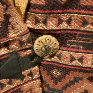 Vintage 1990’s Black and Gold Patterned Jacket Size M thumbnail 2