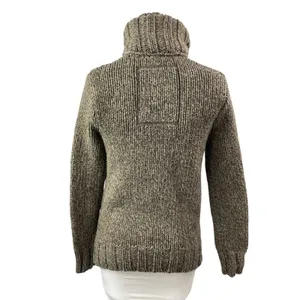 Superdry Co Women's Green Ribbed Knit Stand Collar 1/4 Zip Sweater Top Size S thumbnail 4