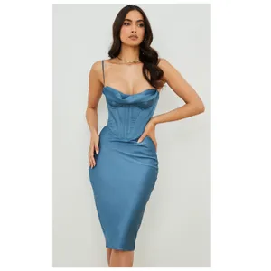 NEW HOUSE OF CB Myrna Satin Corset Dress Size Small thumbnail 5