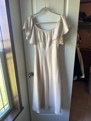 Champagne bridesmaid dress thumbnail 3