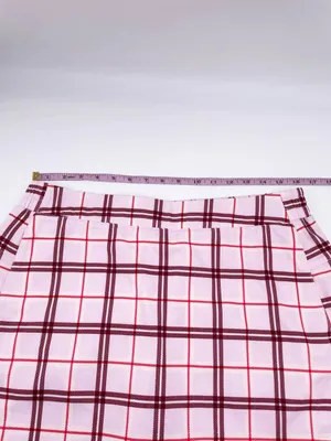 Lady Hagen Golf Skort Women's Athletic Skirt Size Large Pink Red Plaid Preppy thumbnail 8