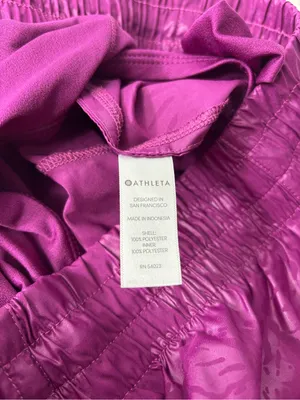 Athleta Race Runner Women’s Magenta Printed Athletic Shorts Size M‎ thumbnail 9