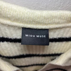 Miou Muse Striped Sweater | Size M White Size M thumbnail 4