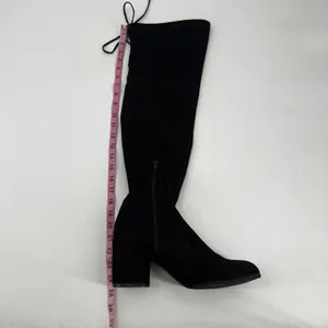 Unisa Boots Women 10 UNDERDRII Over Knee Block Heel Stretch Zip Faux Suede Brown thumbnail 8
