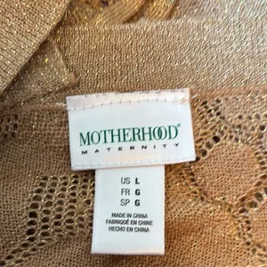 Motherhood Cream Tan Boxy 3/4 Sleeve Blouse thumbnail 6