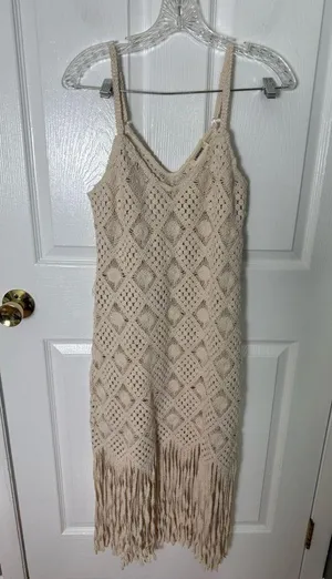 L’agence Haleigh Crochet Cover-Up Dress M thumbnail 2