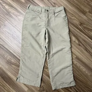 The North Face Size 4 Horizen Capri Pant Dune Beige Nylon‎ Straight Leg Women's thumbnail 3